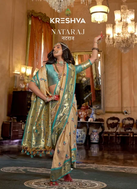 Nataraj By Kreshva Tissue Silk Saree Wholesale Clothing Suppliers In India